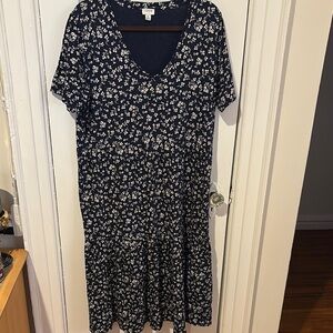 JCrew Floral Navy Dress